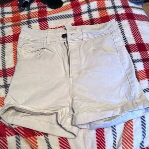 White high rise Jean shorts